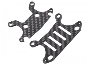 CARBON FIBER FRONT & REAR SHOCK TOWER PROTECTOR PLATE FOR 1/10 TAMIYA GF-02 SQUASH VAN QUIRKHOPPER 58756 58725 - RS-19007519/FR
