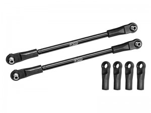 GPM XRT162S STEEL ADJUSTABLE FRONT STEERING TOE LINKS - 190mm 7897 For TRAXXAS 1/6 XRT 8S X-MAXX WIDE KIT 78086-4 - XRT162S-BK