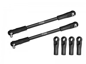 GPM TXM162S STEEL ADJUSTABLE FRONT STEERING TOE LINKS - 157-162mm 7748X For TRAXXAS X-MAXX 6S 8S X-MONSTER BIGFOOT  1/6 FUNCO PRO 8S 77076-4 77086-4 109076-4 - TXM162S-BK