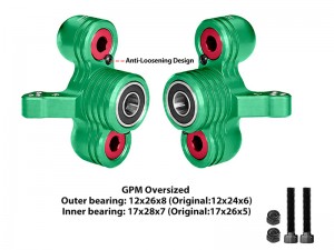 GPM MAKX021/V1 6061 ALLOY FRONT STEERING KNUCKLES ARM ( LARGER BEARINGS ) ARA330558 ARA340158 For ARRMA 1/5 KRATON OUTCAST 8S EXB ARA110002 ARA5810 - MAKX021/V1-G