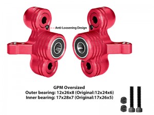GPM MAKX021/V1 6061 ALLOY FRONT STEERING KNUCKLES ARM ( LARGER BEARINGS ) ARA330558 ARA340158 For ARRMA 1/5 KRATON OUTCAST 8S EXB ARA110002 ARA5810 - MAKX021/V1-R