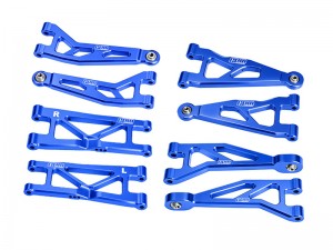 GPM MAKM4567 ALLOY FRONT & REAR SUSPENSION ARM SET ARA-2674 ARA-2675 For ARRMA 1/16 ARRMA MINI KRATON 3S ARA2508S ARA2508 - BLUE - MAKM4567-B