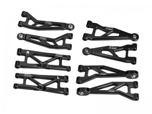 GPM MAKM4567 ALLOY FRONT & REAR SUSPENSION ARM SET ARA-2674 ARA-2675 For ARRMA 1/16 ARRMA MINI KRATON 3S ARA2508S ARA2508 - BLACK - MAKM4567-BK