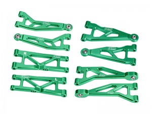 GPM MAKM4567 ALLOY FRONT & REAR SUSPENSION ARM SET ARA-2674 ARA-2675 For ARRMA 1/16 ARRMA MINI KRATON 3S ARA2508S ARA2508 - GREEN - MAKM4567-G