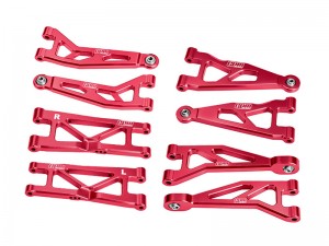 GPM MAKM4567 ALLOY FRONT & REAR SUSPENSION ARM SET ARA-2674 ARA-2675 For ARRMA 1/16 ARRMA MINI KRATON 3S ARA2508S ARA2508 - RED - MAKM4567-R