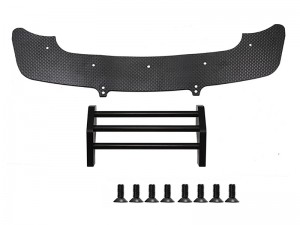 CARBON FIBER FRONT SPLITTER W. ALUMINUM BUMPER ARA320520 FOR  ARA109001 ARA7615V2 1/7 INFRACTION 6S TRUCK - RS-ARA320520F/BK