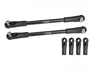 GPM MAKX162S/V1 STEEL ADJUSTABLE FRONT STEERING TIE ROD 163-168mm ARA340156  For ARRMA 1/5 KRATON OU ... - MAKX162S/V1-BK