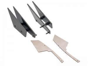 CARBON FIBER TITANIUM TC4 REAR SPOILER SET FOR BITTY DESIGN JOTA BODY BDGT7-JTA 1/7 ARRMA FELONY INFRACTION LIMITLESS 6S BLX - RS-BDGT7-JTA/BK