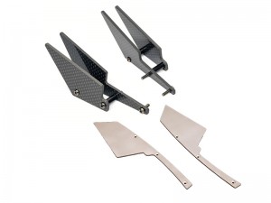 CARBON FIBER TITANIUM TC4 REAR SPOILER SET FOR BITTY DESIGN Seven65 BODY BDGT7-S65 1/7 ARRMA FELONY INFRACTION LIMITLESS 6S BLX - RS-BDGT7-S65/BK