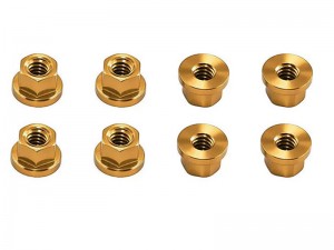 ALUMINUM M2 WHEEL LOCK NUT 8pcs AXI-3328 FOR AXIAL RACING 1/30 SCX-30 MINI CRAWLER FORD BRONCO / JEEP WRANGLER JLU / K10 - RS-AXI-3328/GO