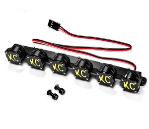 LED ROOF TOP LIGHT BAR KC PATTERN FOR 1/8 1/10 RC TRAXXAS TRX-4 AXIAL SCX-10 CRAWLER 4X4 TRUCK - RS-CA12/LED