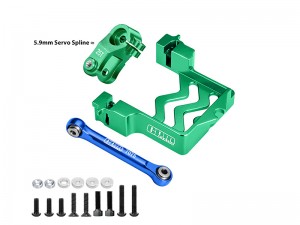 GPM TXMS024A ALUMINUM SERVO MOUNT TIE ROD SERO HORN - 25T 8947 FOR  TRAXXAS 1/10 MAXX / WIDEMAXX 2.0 / 1/8 MAXX SLASH 6S - GREEN - TXMS024A-G