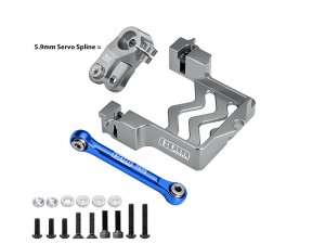 GPM TXMS024A ALUMINUM SERVO MOUNT TIE ROD SERO HORN - 25T 8947 FOR  TRAXXAS 1/10 MAXX / WIDEMAXX 2.0 / 1/8 MAXX SLASH 6S - TXMS024A-GS