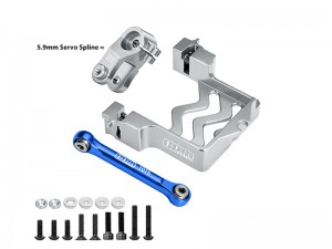 GPM TXMS024A ALUMINUM SERVO MOUNT TIE ROD SERO HORN - 25T 8947 FOR  TRAXXAS 1/10 MAXX / WIDEMAXX 2.0 / 1/8 MAXX SLASH 6S - SILVER - TXMS024A-S