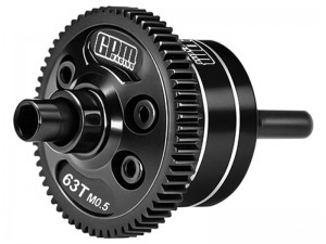 GPM MAKM63S 20CrMnTi 7075 ALUMINUM  CENTER DIFFERENTIAL M0.5 63T ARA-2985 FOR ARRMA 1/16 MIN IKRATON 3S ARA2508 - MAKM63S-BK