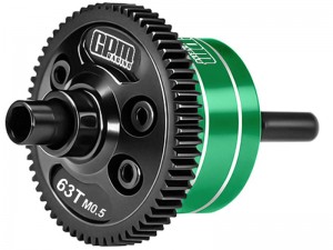 GPM MAKM63S 20CrMnTi 7075 ALUMINUM  CENTER DIFFERENTIAL M0.5 63T ARA-2985 FOR ARRMA 1/16 MIN IKRATON 3S ARA2508 - GREEN - MAKM63S-G