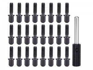 METAL M3 x 8mm THREAD SCREWS W. WRENCH 1.9 2.2 INCH WHEEL FOR 1/8 1/10 TRAXXAS TRX-4 AXIAL SCX-10 VANQUISH H10 VS4-10 - RS-MSM308/BK