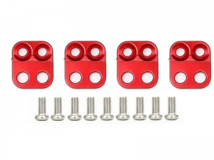 ALUMINUM FRONT & REAR UPPER SHOCK MOUNT LIFT KIT FOR 1/30 AXIAL SCX-30 CRAWLER - RED - RS-SCX30-01/RE