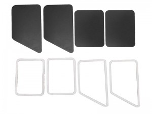 SIMULATION PVC WINDOW TRIM BLACK ACRYLIC FOR AXIAL RACING SCX-10 CRAWLER JEEP JLU WRANGLER 4X4 90046 90047 AXI03003B - RS-SCX3-001/BK