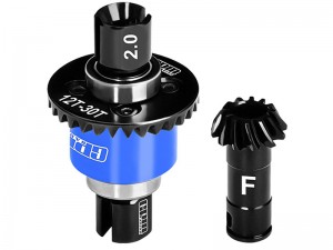 20CrMnTi Steel 7075 ALLOY FRONT DIFFERENTIAL 12T / 30T M0.8 ARA-3294 ARA-2672 FOR  ARRMA 1/16 MINI KRATON 3S ARA2508 - BLUE - MAKM1230FS-B