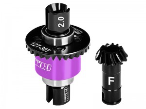 20CrMnTi Steel 7075 ALLOY FRONT DIFFERENTIAL 12T / 30T M0.8 ARA-3294 ARA-2672 FOR  ARRMA 1/16 MINI KRATON 3S ARA2508 - PURPLE - MAKM1230FS-P