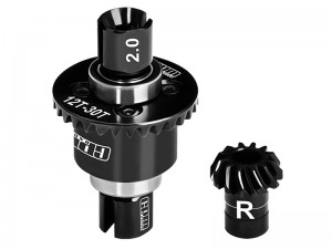 20CrMnTi Steel 7075 ALLOY REAR DIFFERENTIAL 12T / 30T M0.8 ARA-3294 ARA-2672 FOR  ARRMA 1/16 MINI KRATON 3S ARA2508 - BLACK - MAKM1230RS-BK