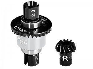 20CrMnTi Steel 7075 ALLOY REAR DIFFERENTIAL 12T / 30T M0.8 ARA-3294 ARA-2672 FOR  ARRMA 1/16 MINI KRATON 3S ARA2508 - SILVER - MAKM1230RS-S