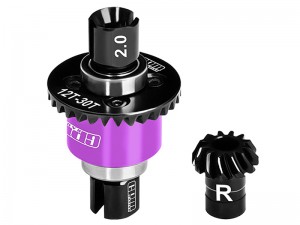 20CrMnTi Steel 7075 ALLOY REAR DIFFERENTIAL 12T / 30T M0.8 ARA-3294 ARA-2672 FOR  ARRMA 1/16 MINI KRATON 3S ARA2508 - PURPLE - MAKM1230RS-P