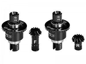 20CrMnTi Steel 7075 ALLOY FRONT & REAR DIFFERENTIAL 12T / 30T M0.8 ARA-3294 ARA-2672 FOR RC ARRMA 1/16 MINI KRATON 3S ARA2508 - MAKM1230FRS-BK