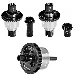20CrMnTi Steel 7075 ALLOY FRONT & CENTRE & REAR DIFFERENTIAL 12T / 30T M0.8 ARA-3294 ARA-2672 FOR RC ARRMA 1/16 MINI KRATON 3S ARA2508 - SILVER - MAKM123063SFRS/S