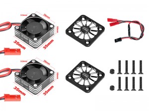 ALLOY HIGN SPEED COOLING FAN 35 X 10mm 20000 RPM FOR ARRMA 1/7 TALION 6S EXB / 1/8 KRATON 6S EXB / NOTORIOUS 6S V6 - MTV6018FAN-BK