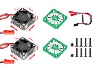 ALLOY HIGN SPEED COOLING FAN 35 X 10mm 20000 RPM FOR ARRMA 1/7 TALION 6S EXB / 1/8 KRATON 6S EXB / NOTORIOUS 6S V6 - GREEN - MTV6018FAN-G
