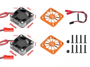 ALLOY HIGN SPEED COOLING FAN 35 X 10mm 20000 RPM FOR ARRMA 1/7 TALION 6S EXB / 1/8 KRATON 6S EXB / NOTORIOUS 6S V6 - MTV6018FAN-OR