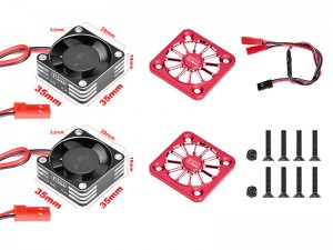 ALLOY HIGN SPEED COOLING FAN 35 X 10mm 20000 RPM FOR ARRMA 1/7 TALION 6S EXB / 1/8 KRATON 6S EXB / NOTORIOUS 6S V6 - MTV6018FAN-R