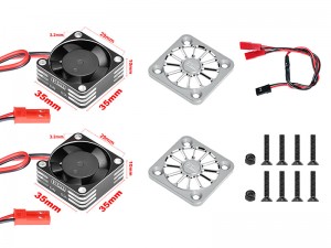 ALLOY HIGN SPEED COOLING FAN 35 X 10mm 20000 RPM FOR ARRMA 1/7 TALION 6S EXB / 1/8 KRATON 6S EXB / NOTORIOUS 6S V6 - MTV6018FAN-S
