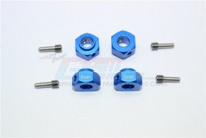 GPM TRX4010/6MM ALUMINUM HEX ADAPTERS 6MM THICK 1/10 TRX4 DEFENDER TRAIL CRAWLER - Blue - TRX4010/6MM-B