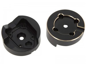 BRASS COUNTER WEIGHT FRONT / REAR OUTER PORTAL COVER FOR 1/18 AXIAL RACING UTB-18 CRAWLER AXI-1750T1 AXI-1750 - RS-UTB1801F/BK