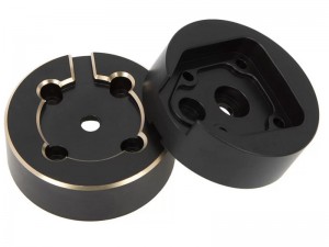 BRASS COUNTER WEIGHT FRONT / REAR OUTER PORTAL COVER FOR 1/18 AXIAL RACING UTB-18 CRAWLER AXI-1750T1 AXI-1750 - RS-UTB1801R/BK