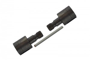 STEEL REAR GEARBOX JOINT  TAMIYA M1025 HUMMER - Black - HM1041SR-BK