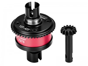 GPM LMT1343S 4140 STEEL 7075 ALLOY FRONT / REAR COMPLETE DIFFERENTIAL SET LOS242037 For LOSI 1/8 LMT 1.0 / 2.0 MONSTER LOS04022 - RED - LMT1343S-R