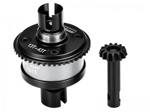 GPM LMT1343S 4140 STEEL 7075 ALLOY FRONT / REAR COMPLETE DIFFERENTIAL SET LOS242037 For LOSI 1/8 LMT 1.0 / 2.0 MONSTER LOS04022 - SILVER - LMT1343S-S