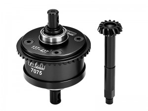 GPM LMT1343S/CS 4140 STEEL 7075 ALLOY CENTER COMPLETE DIFFERENTIAL 13 / 43T 1.0 MOD For LOSI 1/8 LMT ... - LMT1343S/CS-BK