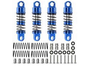 ALUMINUM FRONT & REAR OIL DAMPER SET  - 21mm AXI-3317 FOR AXIAL RACING 1/30 SCX-30 MINI CRAWLER K10 JEEP JLU JEEP WRANGLER FORD BRONCO - BLUE - RS-AXI3317/BU