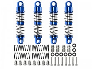 ALUMINUM FRONT & REAR OIL DAMPER SET  - 25mm AXI-3325 FOR AXIAL RACING 1/30 SCX-30 MINI CRAWLER K10 JEEP JLU JEEP WRANGLER FORD BRONCO - BLUE - RS-AXI3325/BU