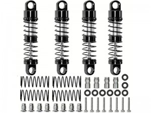 ALUMINUM FRONT & REAR OIL DAMPER SET  - 25mm AXI-3325 FOR AXIAL RACING 1/30 SCX-30 MINI CRAWLER K10 JEEP JLU JEEP WRANGLER FORD BRONCO - RS-AXI3325/BK