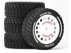 RUBBER TIRE & RIM SET 60 X 22mm 12mm HEX FOR 1/10 TAMIYA M-CHASSIS M04 M05 M06 M07 M08 MF-01X XM ... - RS-TY602212/WI