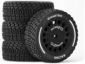 RUBBER TIRE & RIM SET 60 X 22mm 12mm HEX FOR 1/10 TAMIYA M-CHASSIS M04 M05 M06 M07 M08 MF-01X XM-01 MB-01 RC  CAR - RS-TY602212/BK