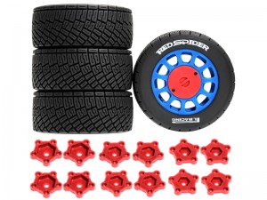 RALLY RUBBER TIRE & RIM 100 X 38mm 12/14/17mm HEX 7473T FOR TRAXXAS 1/10 TRAXXAS FORD FIESTA ST RALLY 74154-4 74276-4 - RS-7473T/BURE