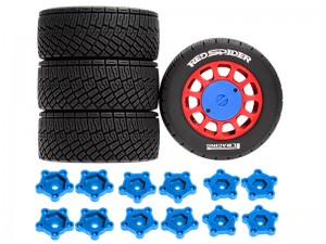 RALLY RUBBER TIRE & RIM 100 X 38mm 12/14/17mm HEX 7473T FOR TRAXXAS 1/10 TRAXXAS FORD FIESTA ST RALLY 74154-4 74276-4 - RS-7473T/REBU
