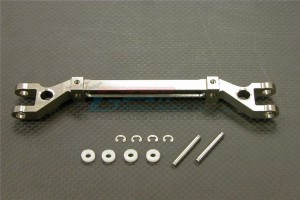 ALLOY FRONT AXLE WITH PINS & E-CLIPS & COLLARS  FOR TAMIYA TRACTOR TRUCK - Silver - TRU019-S